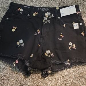 Black Jean Shorts